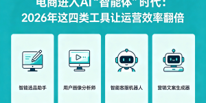 电商进入AI“智能体”时代：2026年这四类工具让运营效率翻倍